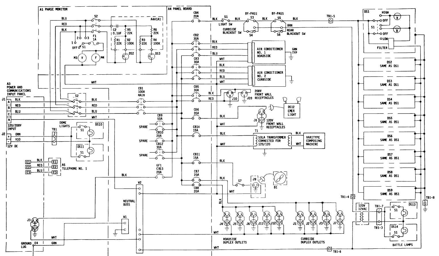 Drafting Support Section Electrical Schematic